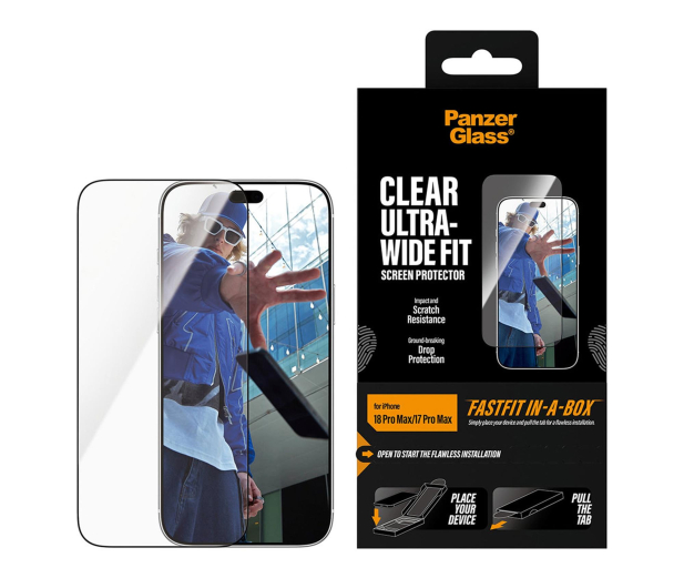 PanzerGlass Ultra-Wide Fit (Fastfit) do iPhone 18 Pro Max / 17 Pro Max - 1603991 - zdjęcie